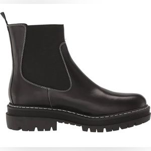 Marc Fisher PATRICK Size 7M Women’s Black Leather Chelsea Booties MSRP $199 NEW